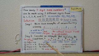 How many 3-digit even numbers can be made.[JapanMath](job)
