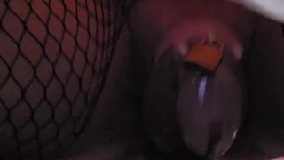 riding my dildo with my alien eggs inside of me