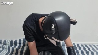 Leather Puppy Showing His Big Ass and Cock