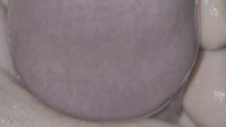 Masturbating big fat dick and imagine about you sucking it