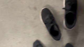 Strip and jerking off at work