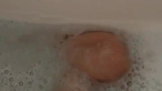 Full orgasm with my favourite dildo in bathtube while I got my period