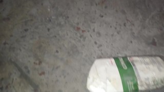 Slow Motion Cigarette Box Crush (half full). Trample under my dirty boots