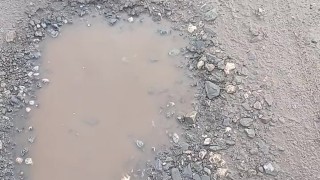 Cigarette Crushed in a Puddle. Size 11 dirty boots👣👣