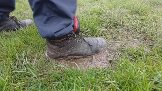 Slow Motion Cigarette Crush in Mud. Destroyed under my size 11 dirty boot 👣👣