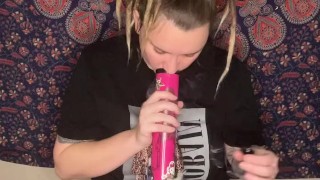 spitting while I smoke a cigarette