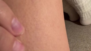 A very horny girl records her first amateur home video