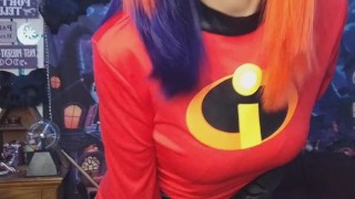 Mrs. Incredible Cums In Suit