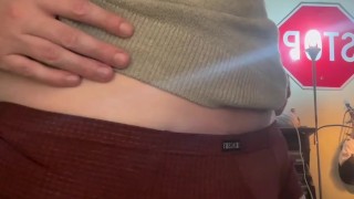 Trying on new underwear (they get smaller)