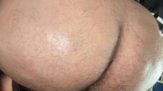 Straight Muscle Daddy Bends Over For BBC!