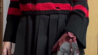 I dress up as Freddy Krueger and his claws make me cum with a big cock