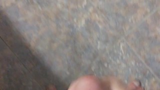 Bathroom handjob
