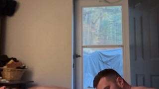 Cleaning off Dads dick from a night out at the adult theatre.