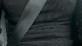 Getting my tits out in the back of the Uber