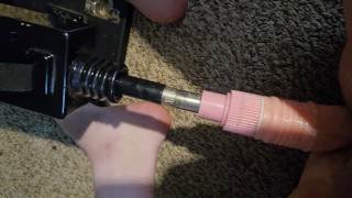 Sissy warms up with machine