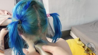 Trimming My Hairy Clown Pussy & Armpits