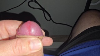 Stroking cock to sexting
