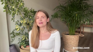 Ersties - Kate K Moans As She Fingers Her Shaved Pussy