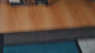 Jerking off on my room floor till I cum