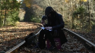 Enby in thigh-highs reads you more Derrida (Specters of Marx, SFW)