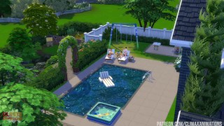 Dads Fuck By Pool While Wives Are Away: Sims 4