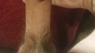 Jerking off big cock