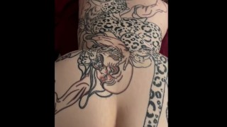Sexy tattooed BBW PAWG takes dick like a champ