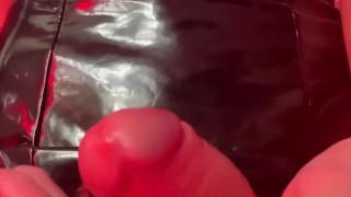 dominant big dick goth tgirl shoots ropes of cum - w0llip wollip