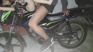 I fuck my sex doll on the motorcycle