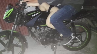 I fuck my sex doll on the motorcycle