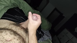 Solo jerk, large cum
