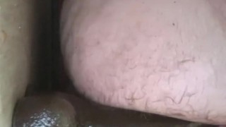 Chubby boy riding his dildo