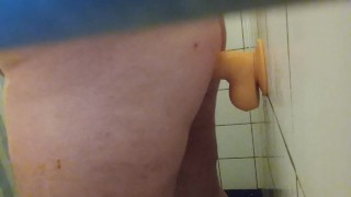 Solo male extra thick dildo - first time opening and using this monster realistic cock