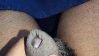 BEFORE CUMMING hairy dick, horny hand masturbating harder