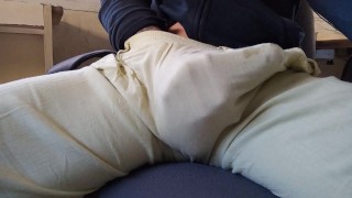 my big cock shows in my pants