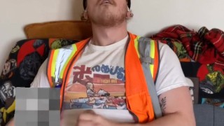 Blue collar ginger jerks off