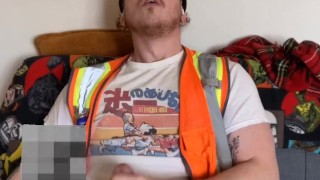 Blue collar ginger jerks off