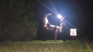 I Met Two Fans At The Club, I Got Wet And Let Them Fuck Me In The Middle Of The Street Outdoors, UNC