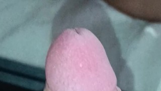 Young man masturbates and touches his whole body until he cums