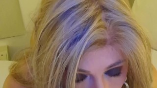 Awesome POV BJ from hotttt trans chick