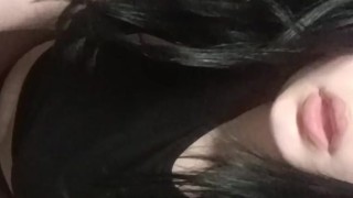 The woman show off her beautiful body and large breasts.