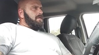 After gym public masturbation in the truck