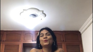 My girlfriend rides my cock at my stepdad's house.