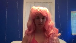 Cosplay Milf - Pink Wig and Lingerie - Just showing off POV pussy view