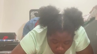 BBW TAKES IT TO THE BACK OF HER THROAT