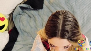 FIT GIRL grabbed while playing MARIO and talked into FACE FUCKING huge cock | Feat. Ailee Anne x Rex