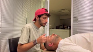 Sexy Middle Eastern straight guy dominates and humiliates untrained slut - with deep throat training