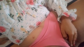 HORNY BRUNETTE GIVES SOME PLEASURE, REAL HOMEMADE AMATEUR SEX