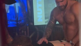 Tattooed Daddy Fucks Twink at TroughX Live Sex Show