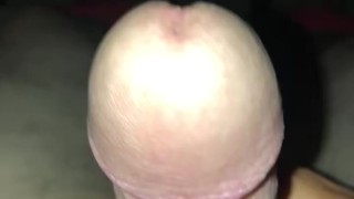 Powerful cumshot. Hit my face, tasted great